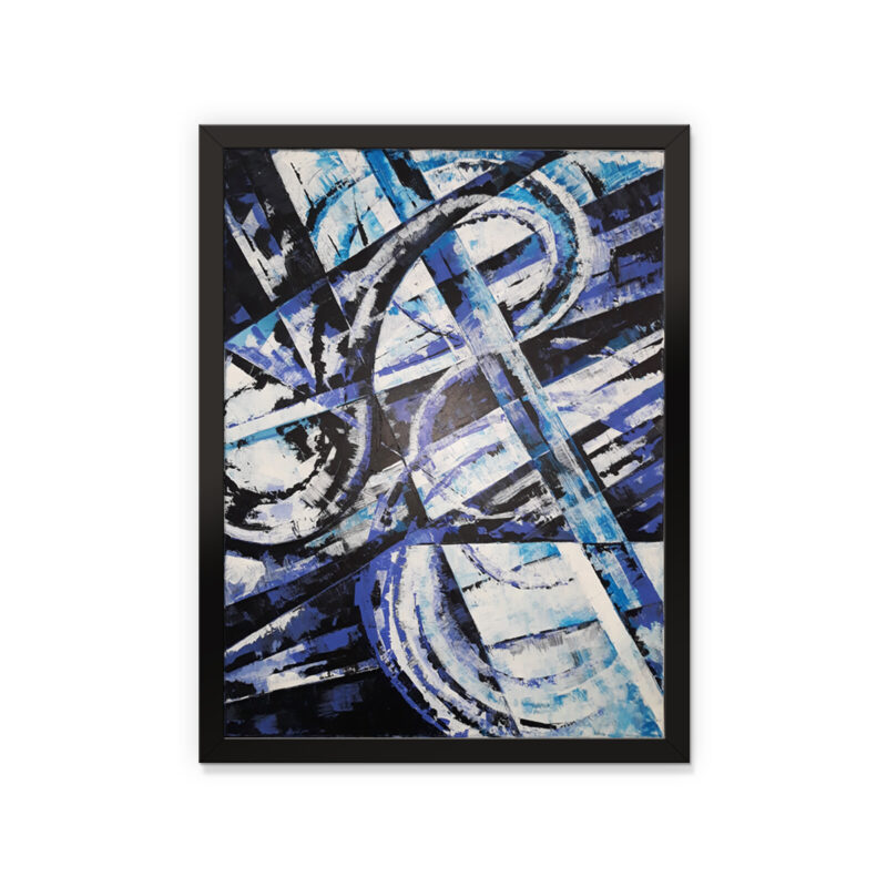 acryl gemaelde wandelndes schloss mit schwarzem rahmen acryl gemaelde wandelndes schloss mit schwarzem rahmen